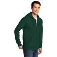 thumbnail image 3 of Gildan Heavy Blend Full-Zip Hooded Sweatshirt, Soft 50/50 Fleece Hoodie for Everyday Comfort, Forest, XL, 3 of 5