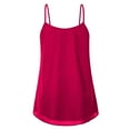 thumbnail image 4 of Scyoekwg Womens Sleeveless Tops Causal Camisole Comfortable Summer Crewneck Suspenders Tank Tops Loose Fit Solid Color Tops Vest Red XXL(12), 4 of 4