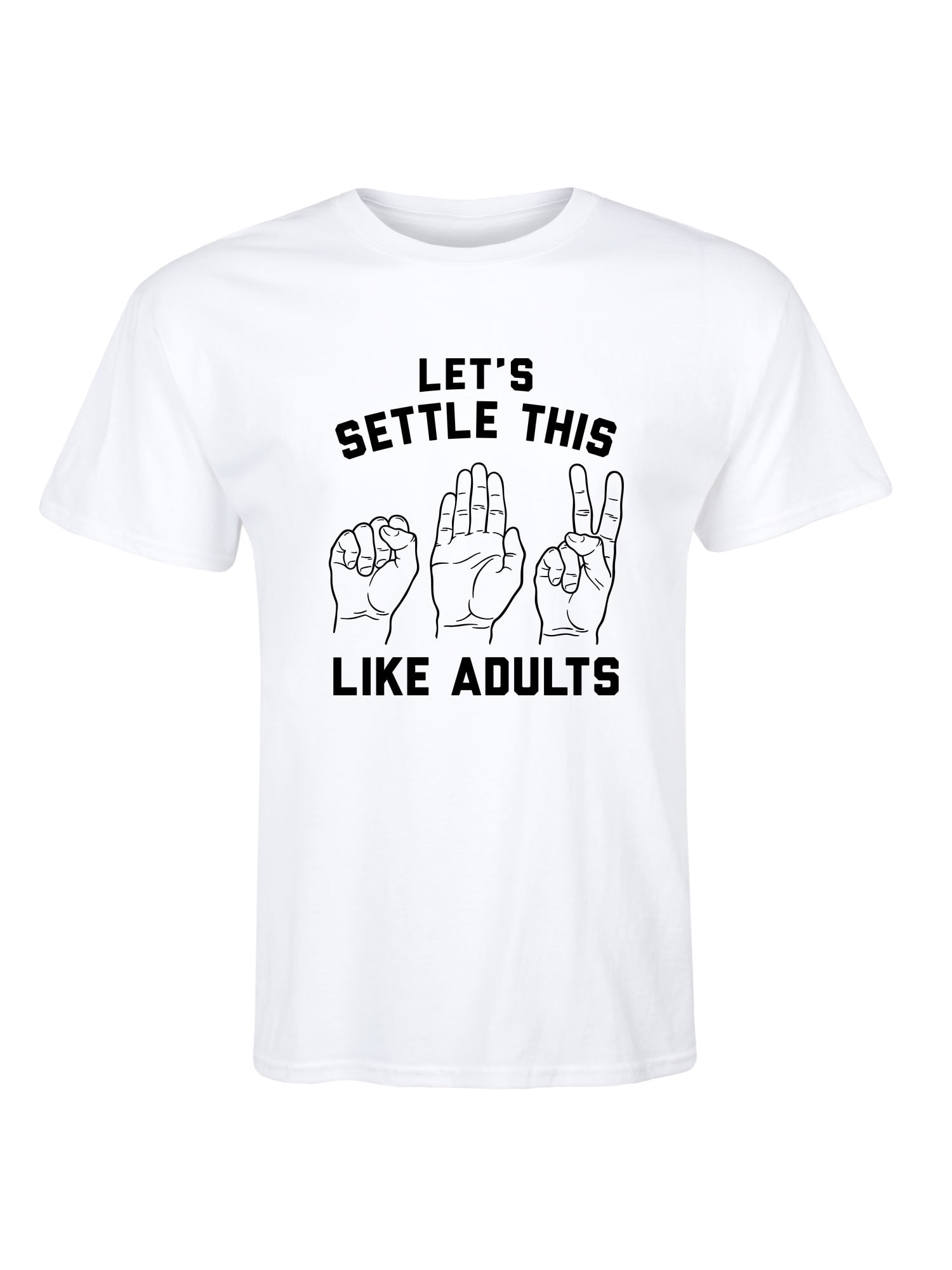 Instant Message - Lets Settle This Like Adults Rock Paper Scissors - Men's Short Sleeve Graphic