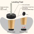 thumbnail image 3 of Uxcell M8 x 50 x 40mm Patas deslizantes ajustables para muebles, niveladores, protectores de suelo para patas de mesa, 20 piezas, 3 of 5