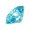 Sky Blue, variant on 80mm K9 Diamond Paperweight - Lead-Free, Machine Polished - Sparkles, Rainbow Effect in Sun - For Wedding/Home/Office Decor, Ideal Gift