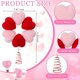 thumbnail image 4 of Adornos para el día de San Valentín, regalos para el día de San Valentín, adorno para la copa del árbol flocado en forma de corazón para el día de San Valentín, copa del árbol de poliéster., 4 of 8