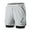 Gris Clair, variante sur Shorts de Course 2-en-1 pour Hommes avec Poches à Glissière, Séchage Rapide, Shorts d'Exercice pour l'Entraînement au Gym