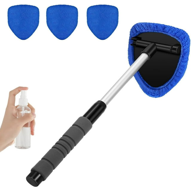 Standpoint Windshield Cleaner Tool, 2025 New Interior Microfiber Windshield Cleaning Tool, Car Window Cleaner, Effortless and Efficient Cleaning (Blue)