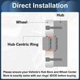 thumbnail image 7 of Unique Bargains Car Wheel Hub Centric Rings Wheels Center Shaft Shock Absorbing Hubrings Aluminum Alloy Silver Tone Durable OD 65.1mm to ID 58.6mm, 7 of 7
