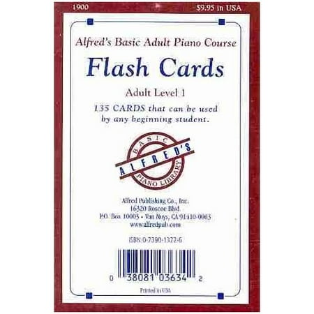 Alfred S Basic Adult Piano Course Flash Cards Adult