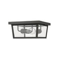 thumbnail image 2 of 3 Light Outdoor Flush Mount In Transitional Style 12 Inches Wide By 6 Inches High-Oil Rubbed Bronze Finish Z-Lite 568F-Orb, 2 of 6