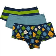 No Boundaries - Stretch Cotton Boy-Short Panties, 3-Pack