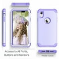thumbnail image 2 of Dteck iPhone XR Case, Dteck Heavy Dual Layer Rugged Shockproof Case Hard PC Protective Back Cover For Apple iPhone XR 6.1 inch, Light Purple, 2 of 9