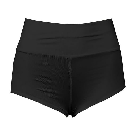 Prolriy Womens Summer Shorts, Punk Elastic Hollow Waist Casual Three Quarter Shorts Womens Shorts Black L