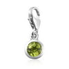 Shop LC Jewelry For Women 925 Sterling Silver Round Peridot July Birthstone Charm Ct 0.4