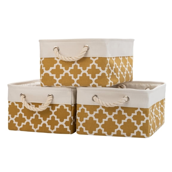 Decorative Fabric Storage Basket with Handles