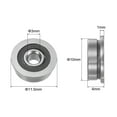thumbnail image 2 of F623-2RS Flanged Ball Bearing 3x10x4mm Double Sealed Chrome Steel Flange Bearings, 20 Packs, 2 of 5