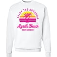 thumbnail image 2 of Inktastic Summer Enjoy the Sunshine Myrtle Beach South Carolina Pink Adult Sweatshirt, 2 of 4