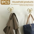thumbnail image 3 of Wekvgz Bow Hook Decorative Bow Hanger Gold Towel Hook Multi-Purpose Bow Shaped Hat Hooks Brass Wall Hook Wall Hanging Towel Hook for Bathroom Bedroom Bathrobe 9.2x9x2cm/6.6x6.6x1.7cm, 3 of 10