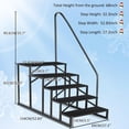 thumbnail image 2 of IVV Pool Ladder Above Ground, Hot Tub Step with Handrails, Mobile Home Stair, 660lbs Heavy Duty 5 Step Ladder, RV Step for Travel Trailers, Backyard Pool, Home, and Porch (Black), 2 of 9