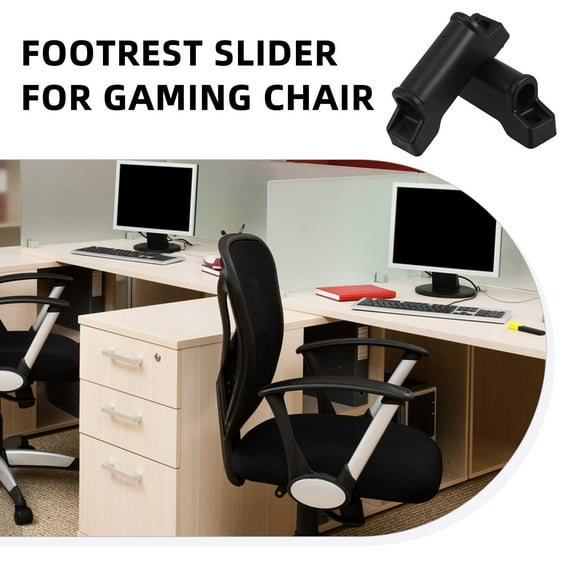 LEORX Gaming Chair Footrest Parts Plastic Black 2Pcs