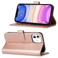 thumbnail image 2 of Allytech Wallet Case for iPhone 11,Magnetic Closure Folio Flip Card Slots Embossed PU Leather Full Protection Kickstand Phone Cover with Hand Strap,Rosegold, 2 of 10