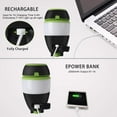 thumbnail image 3 of Uppladdningsbar campinglampa 3 i 1 bordslampa lykta campingtält ficklampa deformerbar arbetslampa med 2000mAh batteri utomhus inomhus för Hiki, 3 of 5
