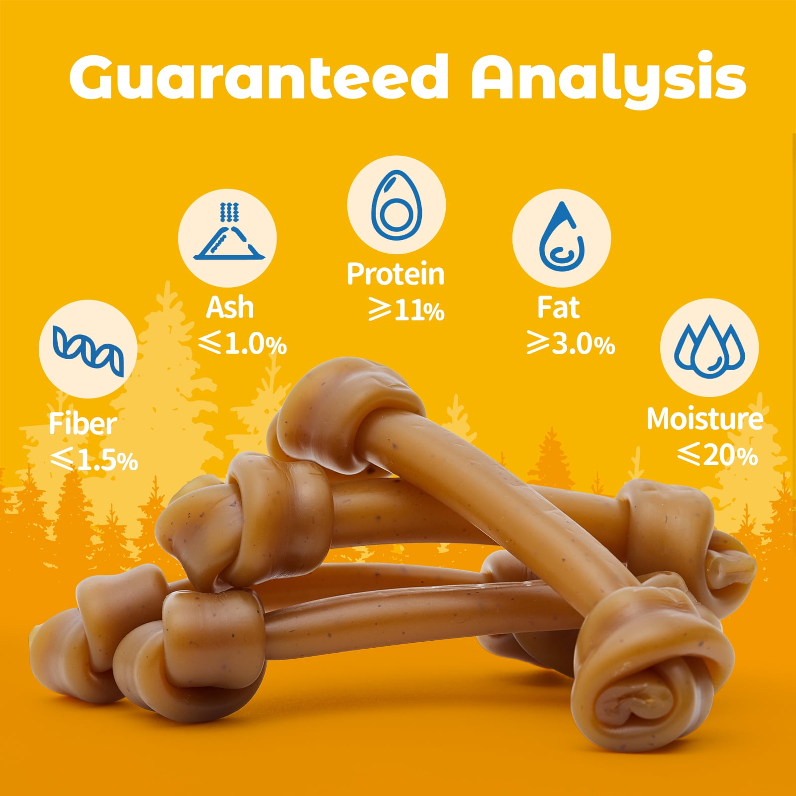 (2 pack) Jungle Calling Dog Treats Knotted Bones 6.5'' Peanut Butter and Cranberry for Dental Health, 5 Count
