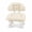 Off-white, variant on Rolling Low Stool with Backrest, Mobile 360° Swivel Padded Seat with Wheels for Kitchen and Cleaning