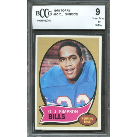 O J Simpson Buffalo Bills Rookie Card Bgs Bccg 9 O J Simpson Buffalo Bills Rookie Card Bgs Bccg 9