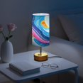 thumbnail image 6 of Touch-Control 3-Color Desk Lamp with Plug – Energy-Saving LED + 3 Simultaneous Charging Ports Colorful Painting, 6 of 8