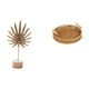 thumbnail image 1 of Escultura de hoja, estatuilla, estatua, decoración del hogar, cesta de almacenamiento de cocina tejida, base de madera, centro de mesa artístico, eleg, 1 of 8