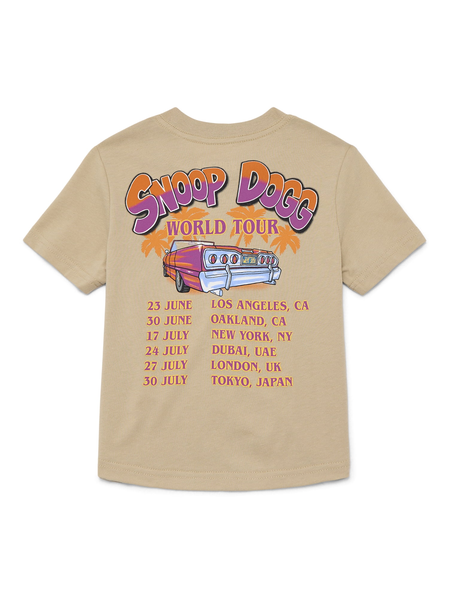 Snoop Dogg Toddler Graphic Tee with Short Sleeves, Sizes 12M-5T
