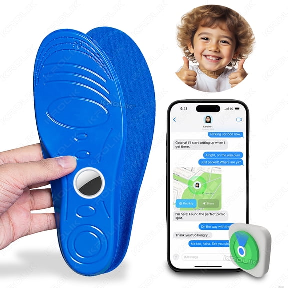 Insoles for Airtag Tracking Devise Hidden Holder Securely Mounted Shoe Inserts Comfortable Tracker Insoles for Kids and Seniors