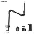 thumbnail image 4 of Andoer ST-01 Soporte de Montaje de Escrito Soporte de metal Tornillo de 1/4 Pulgadas 3 kg Capacidad de Carga Con Soporte de Telefono del Escrito de Cabezal, 4 of 7