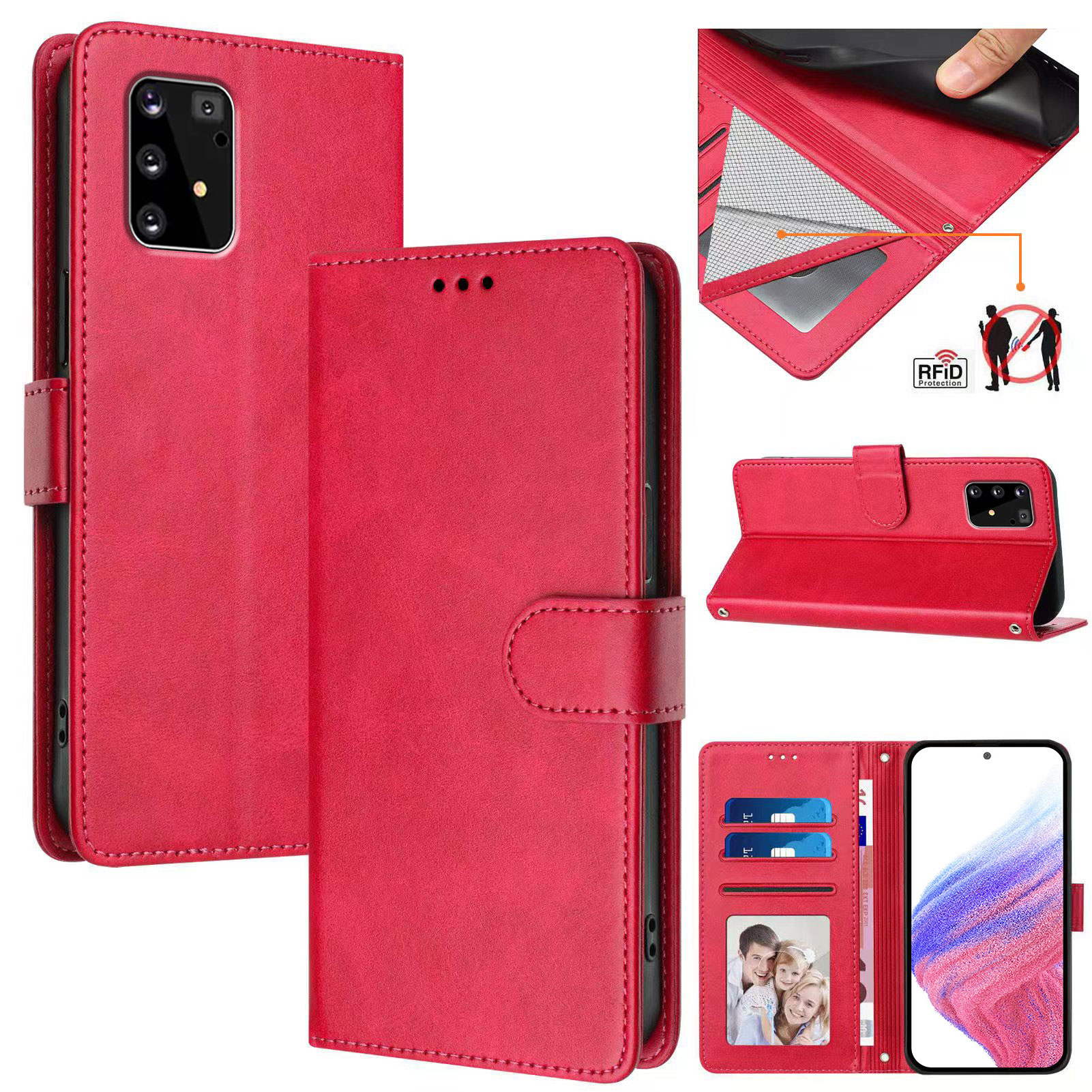 Samsung Galaxy S10 lite Case ,RFID Blocking Cover Crossbody Lanyard Flip Leather Wallet Case for Samsung Galaxy S10 lite