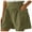 Army Green, variant on Rutainlusire Womens Shorts Clearance Women Casual Solid Short Trousers Summer Pants Bottoms