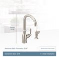 thumbnail image 2 of Moen Brantford Spot Resist Stainless One-Handle Kitchen Faucet, 2 of 7