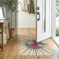 thumbnail image 2 of ODIKA 2'x3' Washable Accent Rug Record Vinyl Retro Music Disc Motif Featuring Radiating Rings for Bedroom, Nursery, RV, Pet Friendly, Bedside Mat, 2 of 7