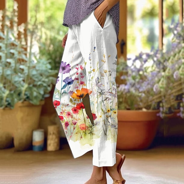 WILLBEST Pantalones Casuales elegantes para Mujer para Otoño E Invierno: Pantalones Deportivos de Color Liso con Bolsillos, Cordones y Pernera Ancha y Recta. Extra Grande