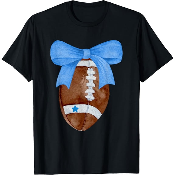 Women Dallas Football Mom Coquette Bow T Shirt Size S-5XL