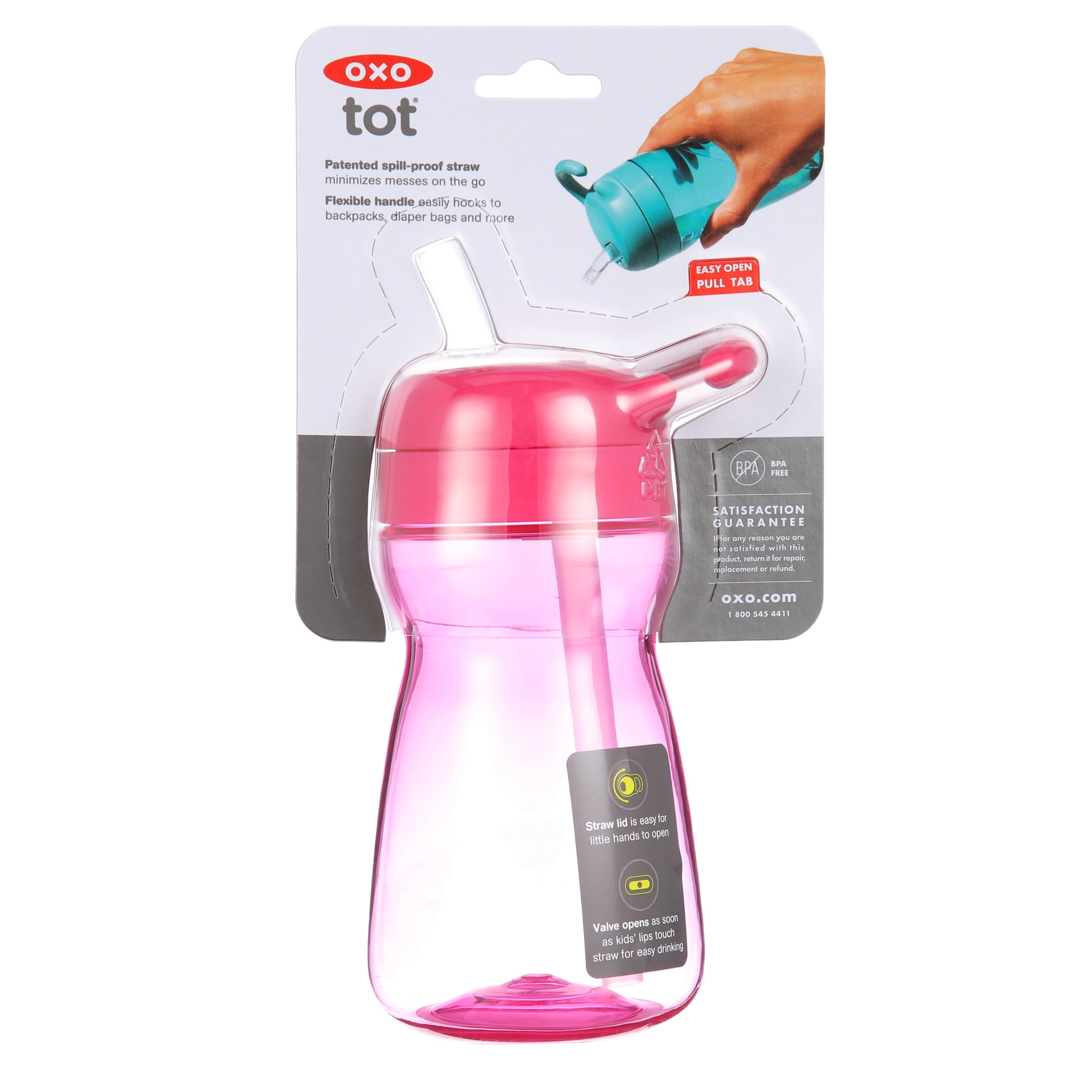 OXO Tot Adventure Water Bottle Replacement Straws, 12 Ounce, 2-Pcs