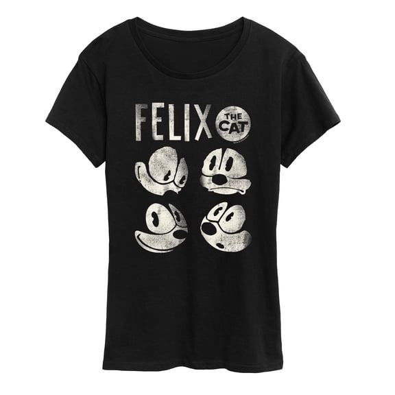 Felix the Cat - Felix Faces Tonal Washed - Women's Short Sleeve Graphic T-Shirt