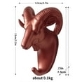 thumbnail image 3 of 3D Animal Head Wall Hanger Resin Coat Hat Hanging Hook Heavy Duty Holder Rack Home Decoration Type 5, 3 of 9