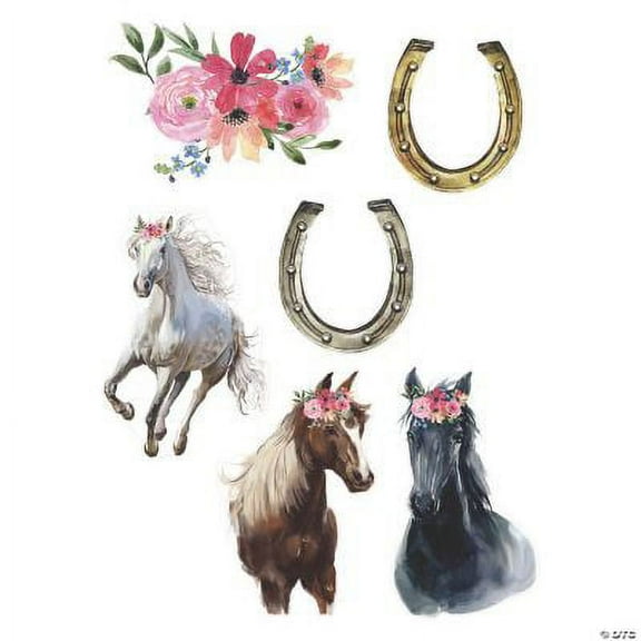 Horse Cutouts, Birthday, Party Decor, 6 Pieces