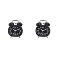 thumbnail image 4 of Inteprter Despertador barredora dormitorio espejo de cristal reloj doble campana con luces nocturnas relojes de escritorio aguja silenciosa Type2 NO2, 4 of 6