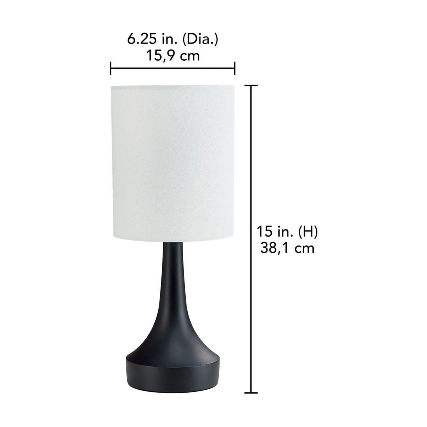 HOMETRENDS Table Lamp, Height: 15 in.