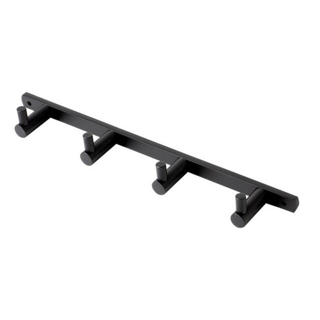 ALFI AB9528-BM Wall Mounted 4 Prong Robe & Towel Hook, Black Matte