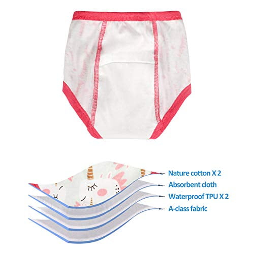 MooMoo Baby Training Pants 6 Packs Toddler Training Underwear for Boy and Girl Potty Training 2T-5T 