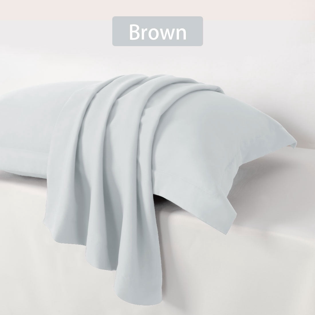 Unique Bargains 4-Pack Envelope Closure Pillow Sham No Zipper King Light Grey
