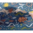 thumbnail image 5 of oneOone Viscose Chiffon Navy Blue Fabric Ocean Life Sewing Craft Projects Fabric Prints By Yard 42 Inch Wide, 5 of 5