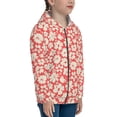 thumbnail image 5 of Picia Beige Flowers for Boys Fashion Full-zip Hoodies & Sweatshirts with Kangaroo Pocket,Zip-up Hooded Sweatshirt for Kid, Moisture Wicking & Breathable-Medium, 5 of 6