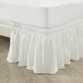 thumbnail image 5 of Lush Decor Ruched Ruffle Elastic Easy Wrap Around Solid Print 20" Drop Length Bed Skirt, Queen,King,Cal King, Beige, 5 of 11