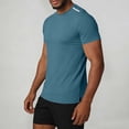 thumbnail image 5 of SCSAlgin Mens Workout Shirts Dry Fit Sun Protection Athletic Short Sleeve Shirt UPF 50+ Gym Running Swim Rash Guard Top, 5 of 7